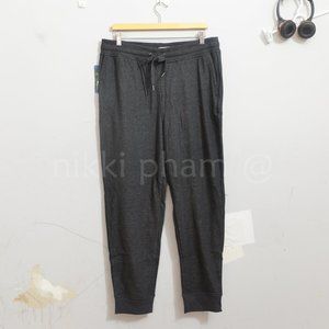 NWT Orvis Men Luxe Fleece Lined Jogger Pants in black heather